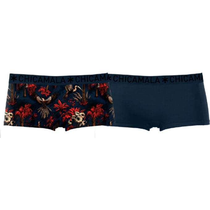 Muchachomalo Girls 2-pack boxer shorts print + solid