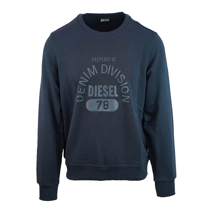 Diesel Heren Divisie Logo Sweatshirt (Blauw)