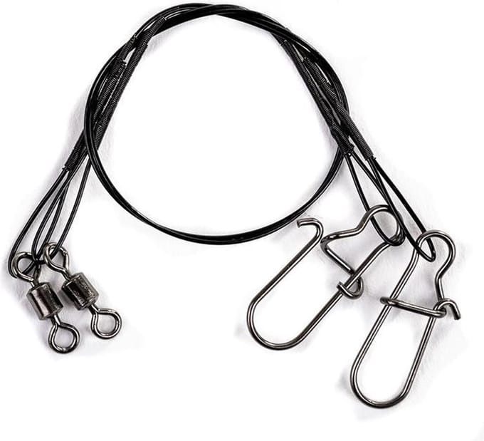 Spro Power Catcher - Stainless Wire Leaders - 8kg - 20cm - 2 Stuks - Onderlijn - Grijs