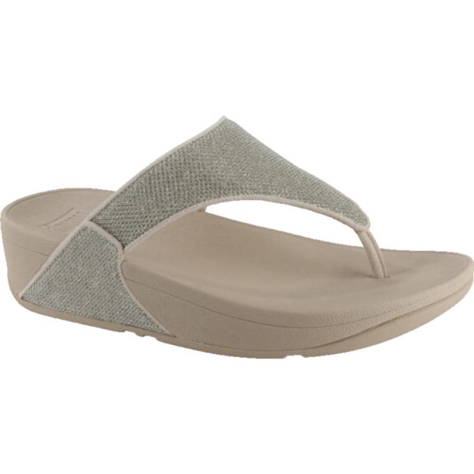 FitFlop Lulu Shimmerglitz Toe-Post Sandals Dames Sandalen - Metallic Beige
