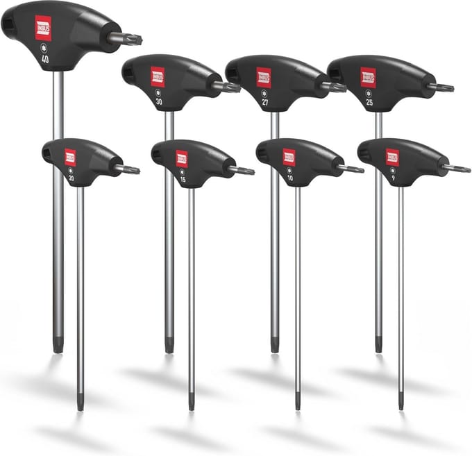 T-Griff Schroevendraaier Set 8st, TX9–40 — Made in Germany