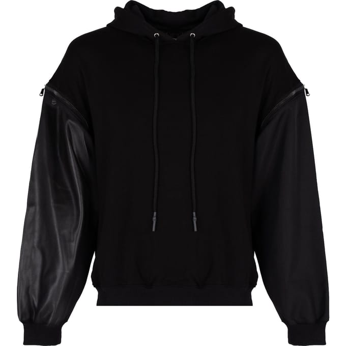 Les Hommes blouse Detachable Mannen zwart