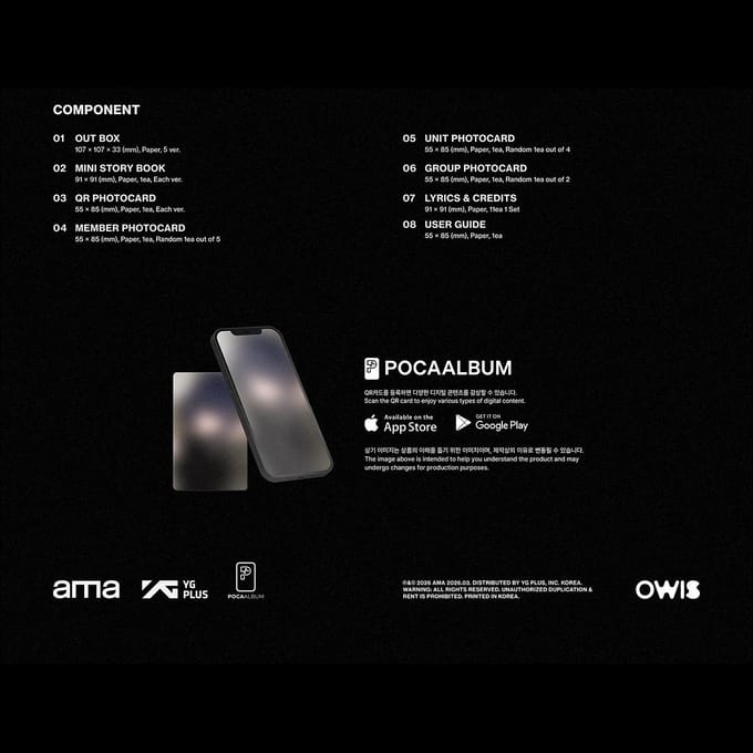 OWIS [MUSEUM] Het eerste mini-album (Ontbrekend stuk versie.) + Gratis geschenk Random ver. 1EA gray