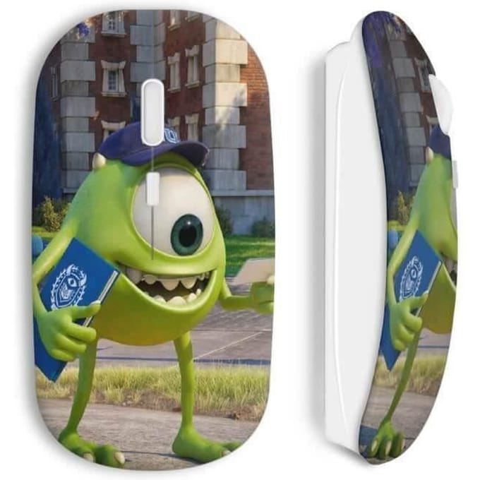 Souris sans fil - MANIACASE - Monstre et Compagnie - Blanc - Clé USB incluse - Compatible Mac et PC
