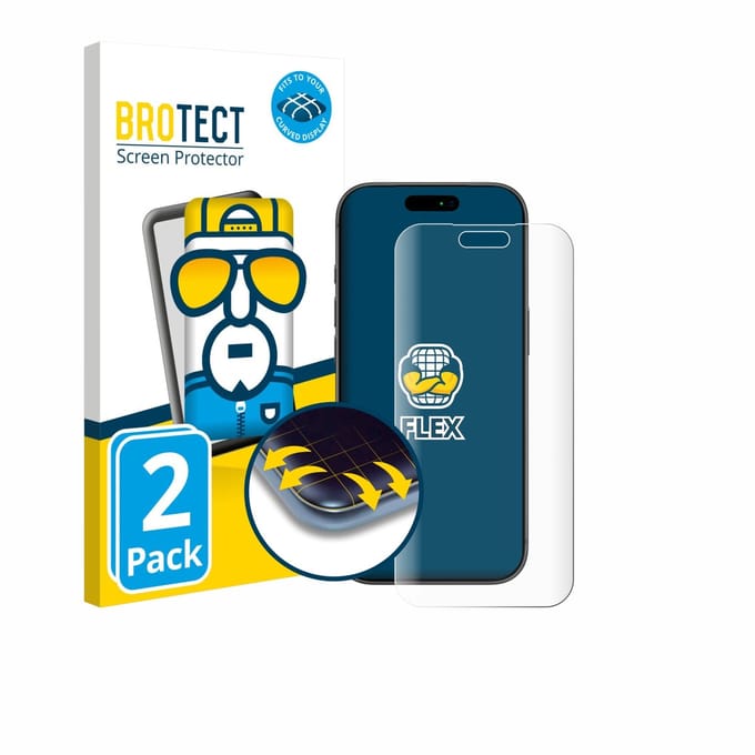 BROTECT - Screenprotector voor Apple iPhone 17 Pro Max - Folie Beschermfolie transparant volledig dekking - 2 Stuks