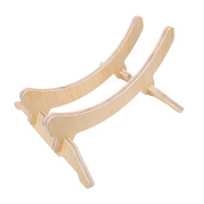 Fiets Houten Standaard Verstelbaar Antislip Stabiele Ondersteuning Draagbare Houten Display Standaard beige