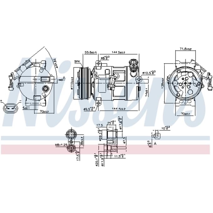 Compressor airconditioning NISSENS 89310