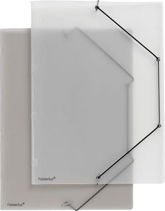 #*Elastomap Foldersys A4 PP meuitklapbare lipjes tbv ordner Span Folder Transparant314X230