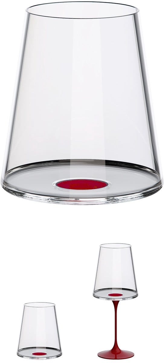Trebonn SplitGlass - Tumbler / Rodewijnglas - 450ml - Set van 2 - Rood