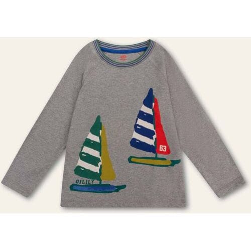 Oilily Twan T-Shirt- maat98/3T Forged Iron