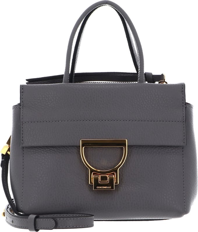 COCCINELLE Leren Handtas Schoudertas Arlettis Handbag Grafite Grijs