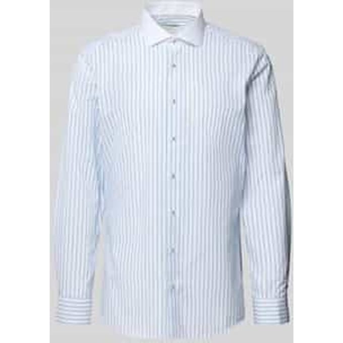 Slim Fit business-overhemd met Kentkraag