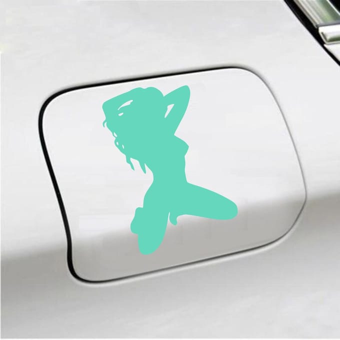 Bumpersticker - Dame - 14 X 10 - Mint