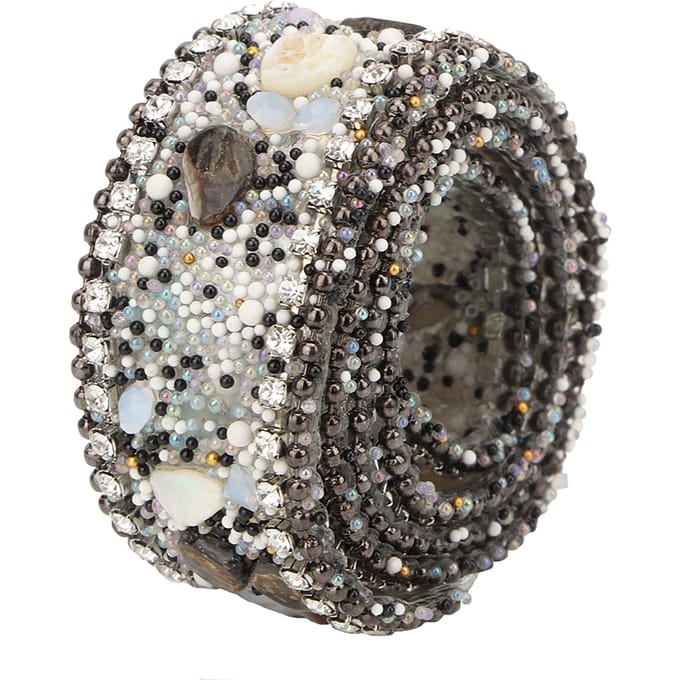 Rouleau de ruban décoratif en maille diamantée de 2,5 cm pour décoration de chaîne et strass (#06) noir
