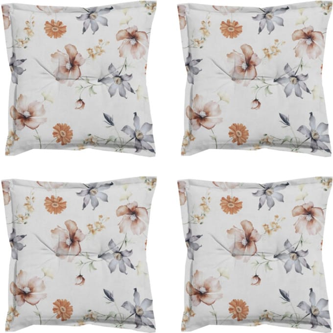 Madison - Zitkussen Florina natural - Ca. 50x50 cm - Set van 4
