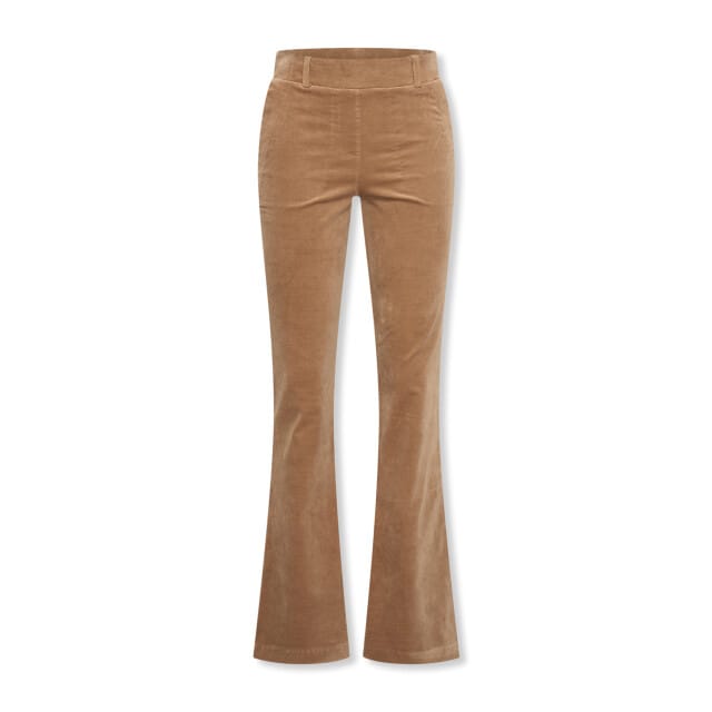 Helena Hart 7559 broek flair velvet camel