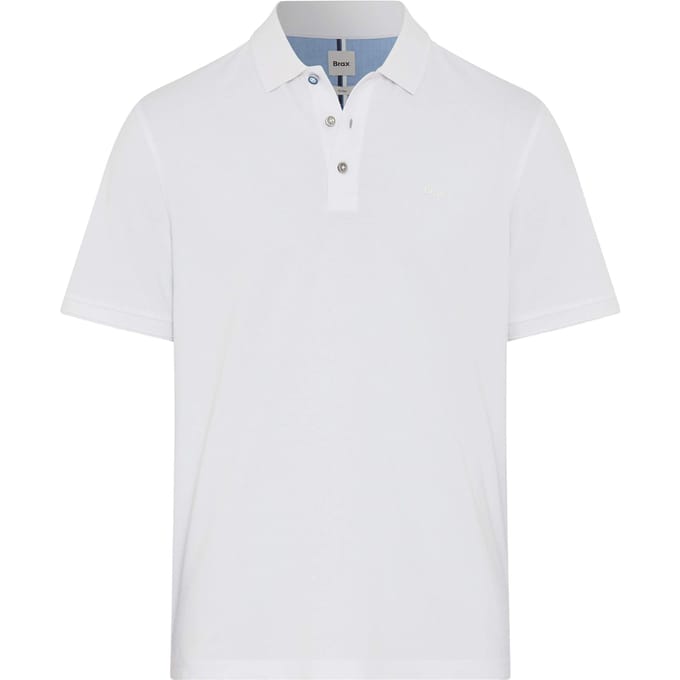 Brax Heren Poloshirt  Style PETE white, wit, maat M