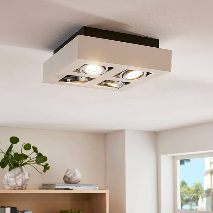 Arcchio - buitenspot - 4lichts - Aluminium - H: 8.5 cm - GU10 - wit