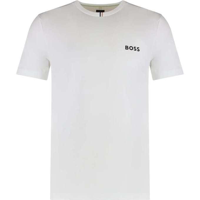 Boss Heren T-Shirt Wit 50554543/100 Ts Toc Spin Training