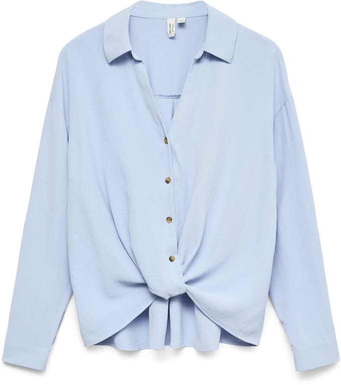 VERO MODA - VMIZZY LS DETAIL SHIRT WVN BTQ GA - Dames - Blouses