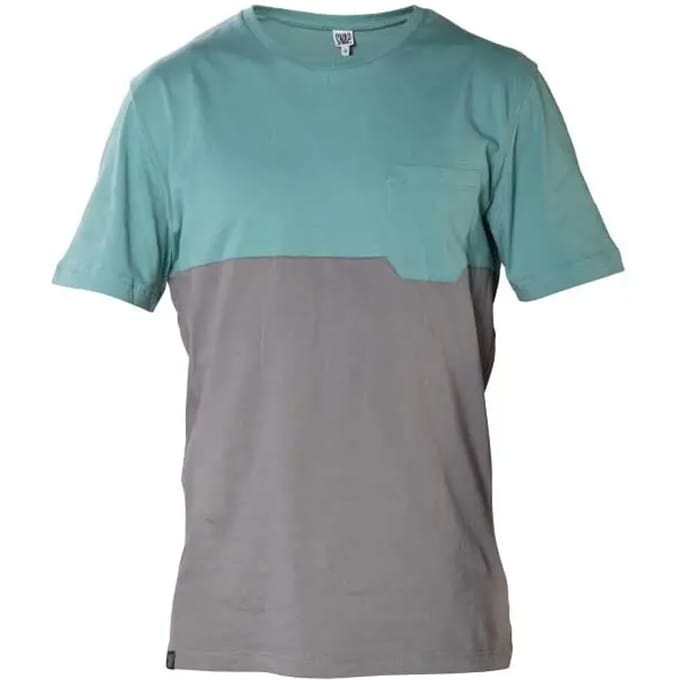 Snap Climbing Two-colored Pocket T-shirt Met Korte Mouwen Groen,Grijs M Man