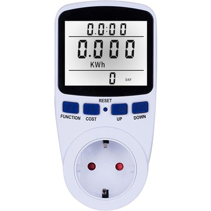LCD-scherm Elektriciteitsverbruik Energiemeter Stopcontact Energie Watt Volt Ampère Wattage KWH Verbruik With Backlight-EU Plug