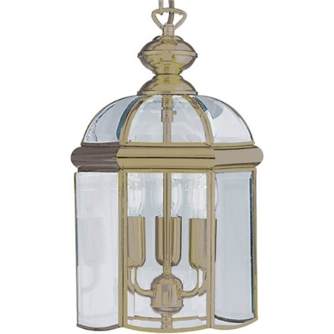 Searchlight Lantaarnvormige hanglamp ARLIND, oud-messing