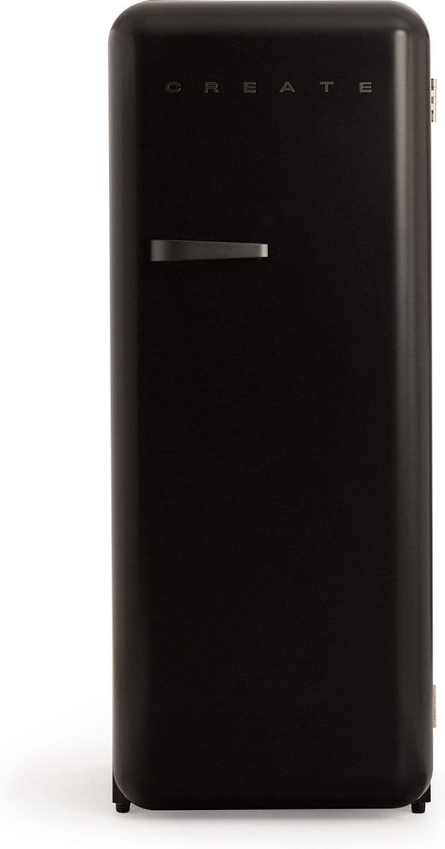 CREATE - Koelkast in retrostijl - Zwart - Handvat Zwart - FRIDGE RETRO 281L