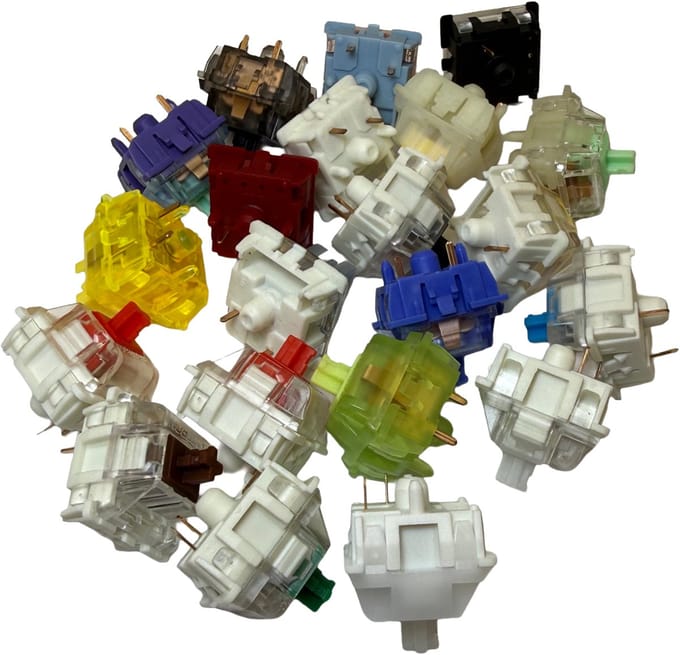 Mechanische Switch Test Pack - 22 Varianten - Linear, Tactile & Clicky - Sample Set