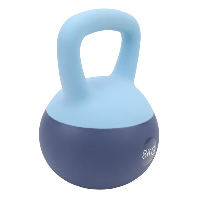 Zachte Kettlebell Zachte Basis Sterk Handvat Elastische Kettlebell voor Spier Training Blauw 8kg gray