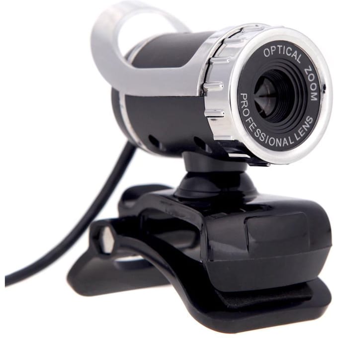 Desktop Webcam USB 2.0 Webcam Laptopcamera Ingebouwde geluidsabsorberende microfoon Video-oproep Webcam zilver