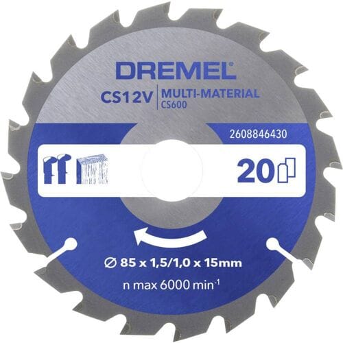 Dremel DREMEL Multi Material Kreissägeblatt 85mm CS600 2608846430​ Cirkelzaagblad 85 mm 1 stuk(s)