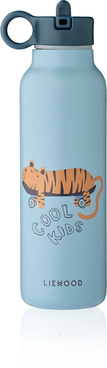 Liewood Drinkfles RVS Falk Tiger Beach Blue 500ml