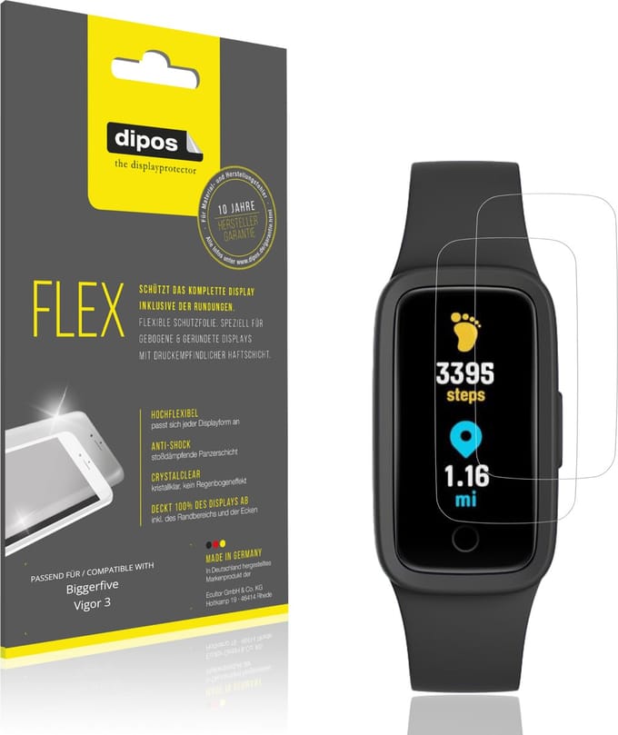 dipos – 2x Beschermfolie geschikt voor Biggerfive Vigor 3 | 3D Full Cover Screenprotector | 100% Passend