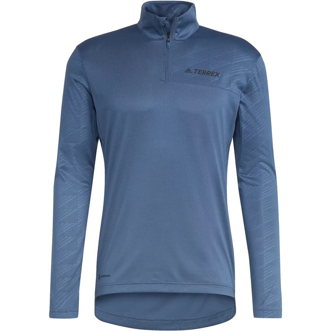 terrex multi t-shirt met lange mouwen en halve rits