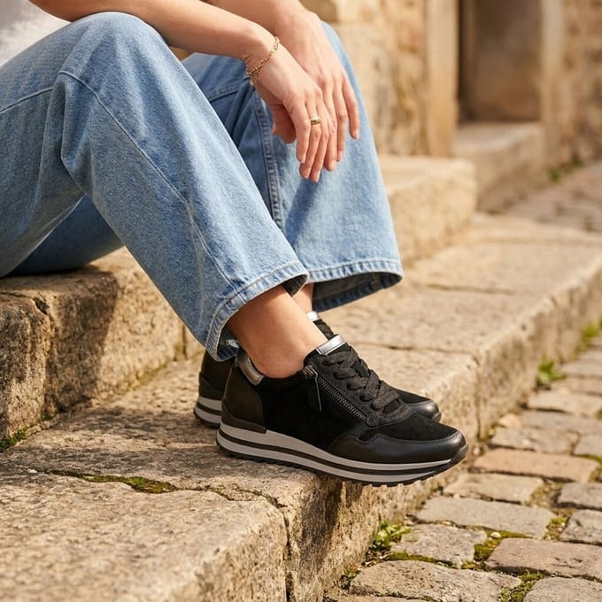 Gabor Gabor Sneakers zwart Suede