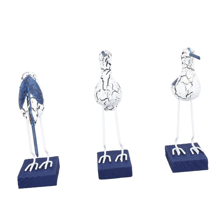 Zeemeeuw Figuur Composiethout IJzer Levendig Exquise Zeemeeuw Zeevogel Standbeeld voor Desktop Decoratie gray