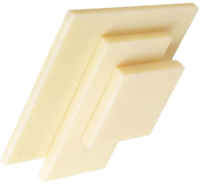 ABS Plastic Plaat - Herbruikbaar Vel - Hobby Projecten - Vlamvertragend Antistatisch - 100x100 mm - Beige