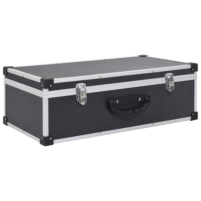 vidaXL - Cd-koffer - voor - 80 - cd's - aluminium - ABS - zwart