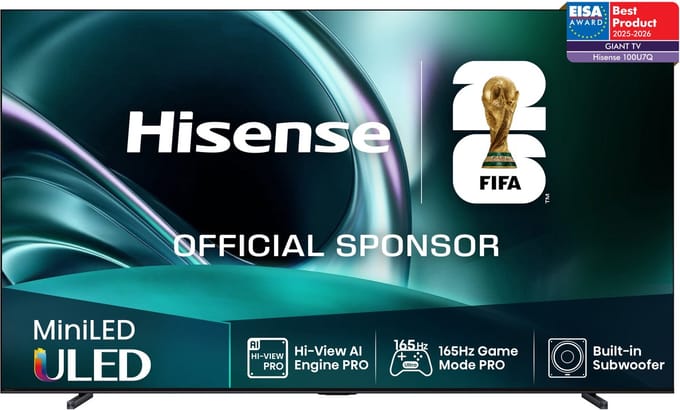 Hisense 100U7Q - 100 inch - 4K MiniLED - 165hz - 2025