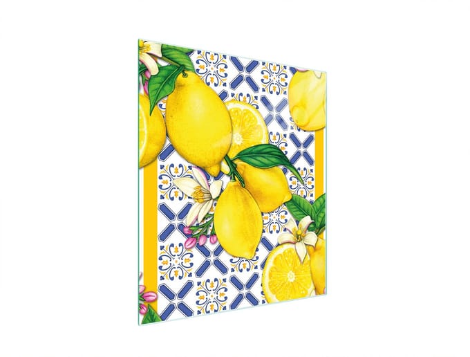 TMK ArtDeko - Serie - Snijplank - Glas - 45x52cm - Citroenen
