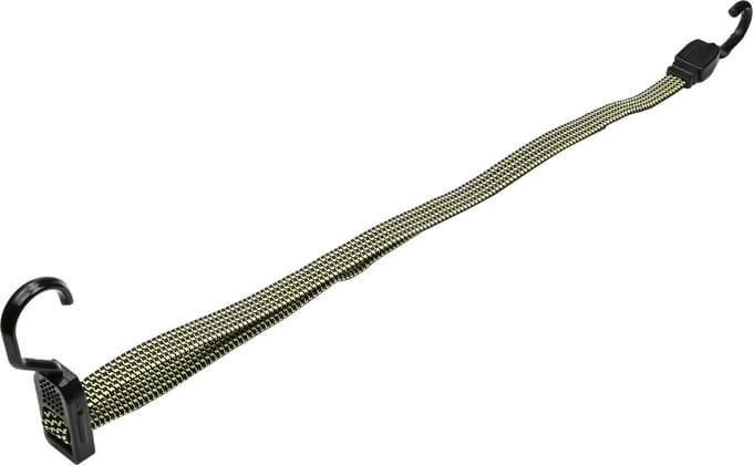 Benson Verstelbaar spanelastiek met haak - 25 tot 115 cm - groen/zwart - roestbestendig