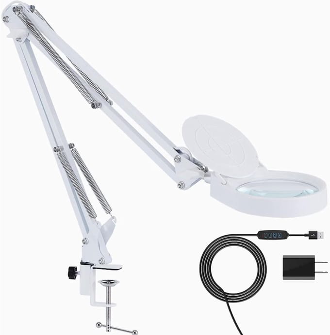 DailySupplies® Vergrootglas met Verlichting - Loeplamp - Vergrootspiegel Led - Wit