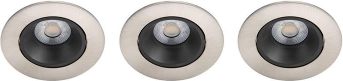 Philips Abrosa inbouwspot - 3-lichts - nikkel