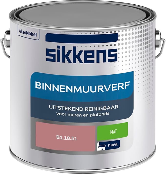 Sikkens - Binnenmuurverf Mat - B1.18.51 - Mengverf - 2,5 L