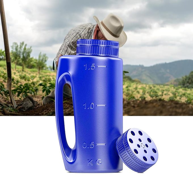 Handheld Strooier Handstrooier Shaker Meststof Zoutstrooier IJszoutdispenser blue