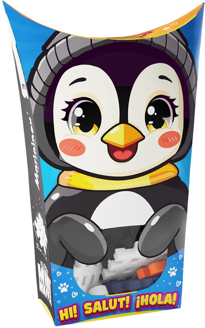 Mini wafel blokken pocket pets pinguïn - Marioinex - vanaf 3 jaar