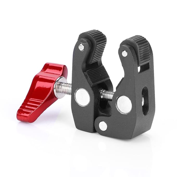 Pince de fixation pour bras magique articulé en alliage d'aluminium, 14  et 38 black