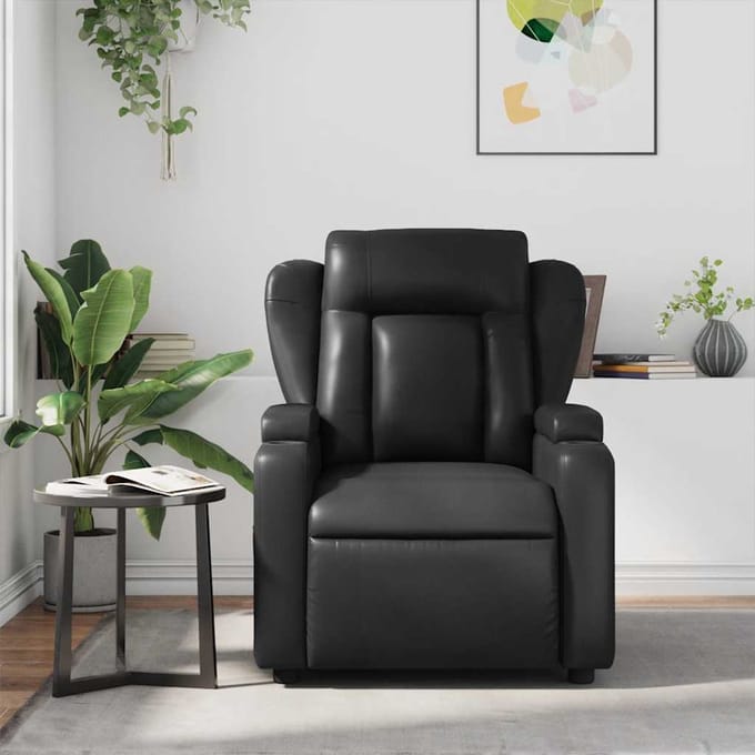 vidaXL - Massagestoel - verstelbaar - kunstleer - zwart