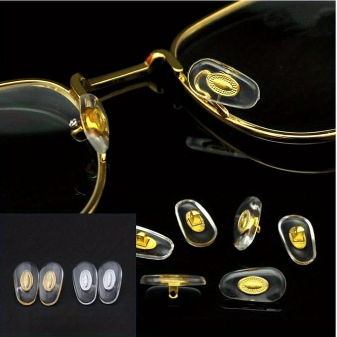 Plaquette de nez pour lunettes, Accessoire anti-dérapant pour lunettes 1 Pair white